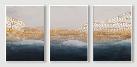 Set of abstract watercolor hand painted backgrounds. Modern art. Vector illustration.