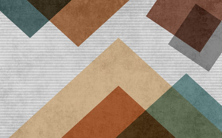 retro background with geometric pattern and textured paper design, vector illustrationの写真素材