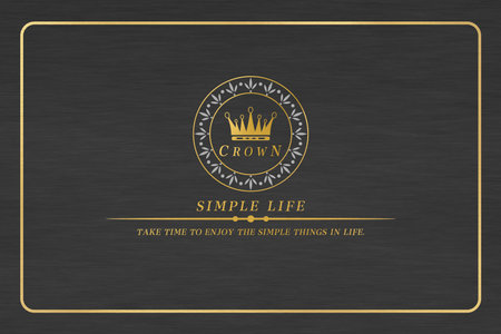 Crown Logo Design Vector Template. Luxury Logotype Concept.の写真素材