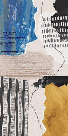 Abstract hand drawn watercolor background. Grunge textures. Vector illustration.の写真素材