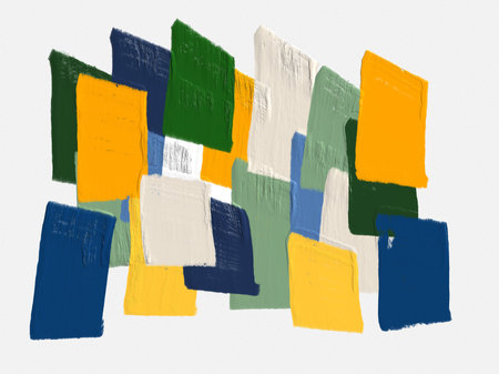 Illustration of a set of different colors on a white background.の写真素材