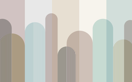 Seamless geometric pattern in pastel colors. Vector illustration.の写真素材