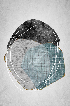 Grunge hand drawn illustration of planet Earth in the space.の写真素材