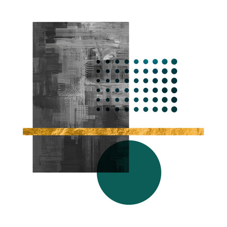 Abstract geometric composition with halftone effect. Vector illustration. Eps 10の写真素材