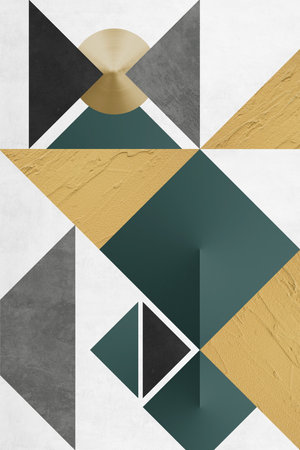 Geometrical abstract background with geometric shapes. Minimalistic designの写真素材