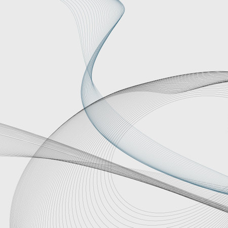 Abstract vector background, transparent waved lines for brochure, website, flyer design.の写真素材