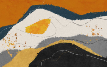 abstract color design - watercolor painting on textured paper backgroundの写真素材