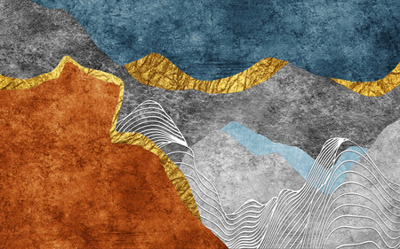 Grunge flag of the Republic of Armenia with some soft highlights and foldsの写真素材
