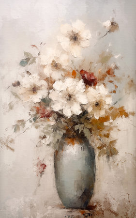 Bouquet of flowers in a vase on a white backgroundの写真素材