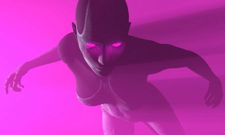 female cyborgの写真素材