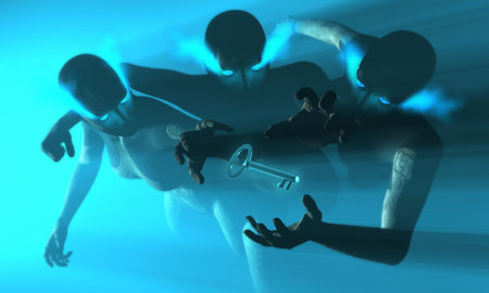 female cyborgの写真素材