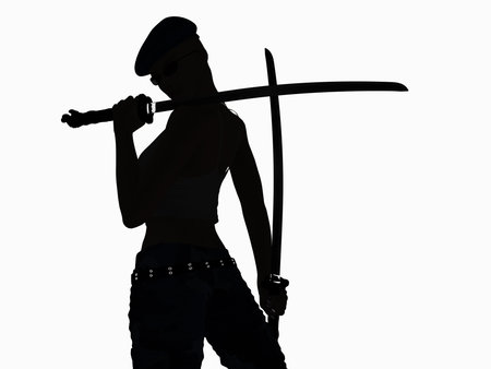 Soldier womanの写真素材