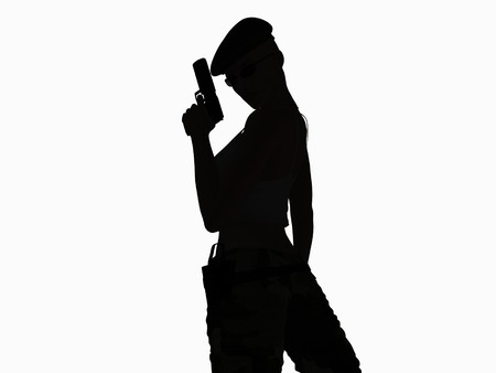 Soldier womanの写真素材