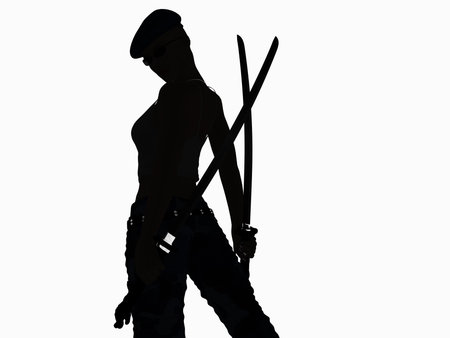 Soldier womanの写真素材