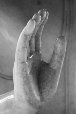 Hand of a Buddha.の写真素材
