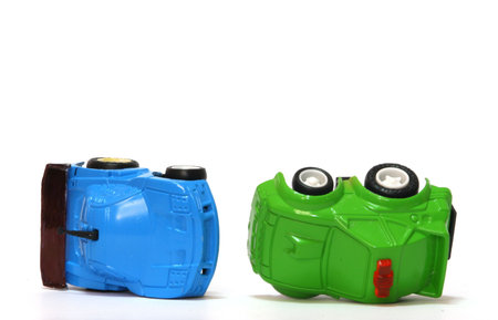 Toy cars accident.の写真素材