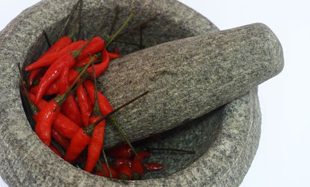 Olden days stone grinder.の写真素材