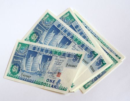 Sinagpore Dollar Notesの写真素材