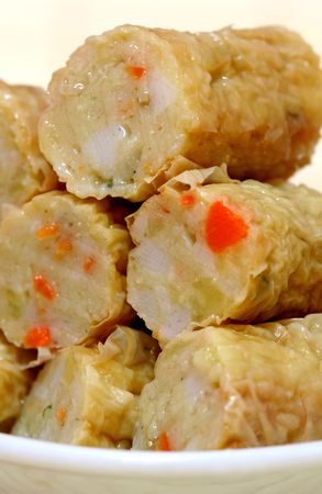 Chinese meat roll.の写真素材