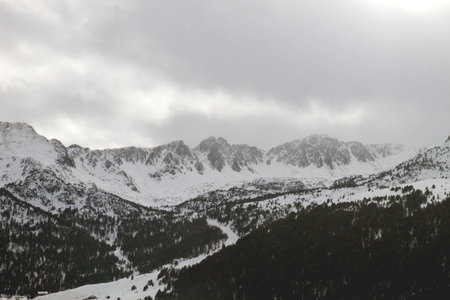 Winter landscape in Andorra mountains