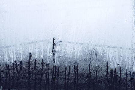 Rain droplets on a windowの写真素材