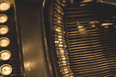 Detail of old vintage typewriterの写真素材