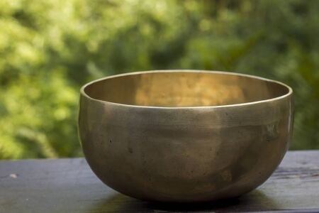 Singing bowl made of seven metalsの写真素材