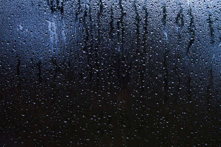 Condensation droplets in a windowの写真素材
