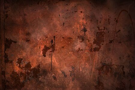 Rusty red grungy backdrop with textureの写真素材