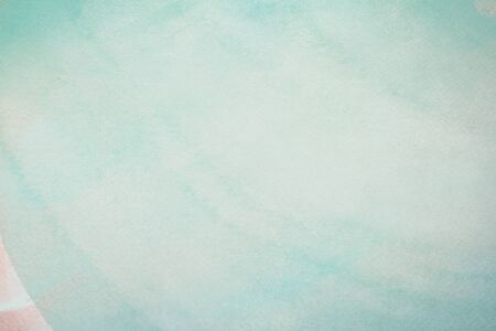 Blue turquoise watercolor paint strokeの写真素材