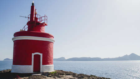 Lighthouse in Punta Robaleira, Galicia, Spainの写真素材