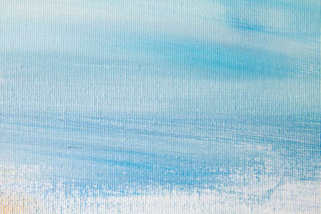 blue painted canvas background or textureの写真素材