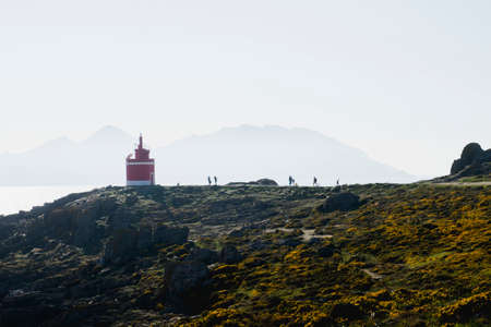 Lighthouse in Punta Robaleira, Galicia, Spainの写真素材