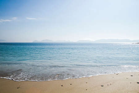 Melide beach in Rias Baixas, Pontevedra, Spainの写真素材