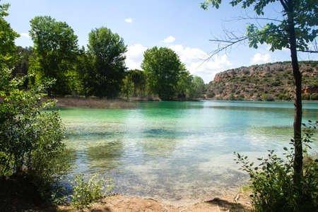 Landscape in Lagunas de Ruidera, Spainの写真素材