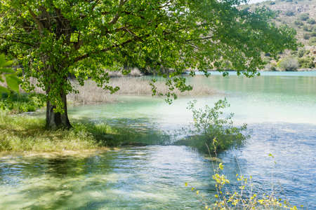 Landscape in Lagunas de Ruidera, Spainの写真素材