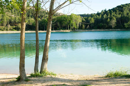 Landscape in Lagunas de Ruidera, Spainの写真素材