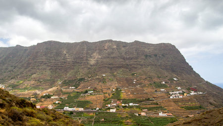 Agriculture terraces in Hermigua, La Gomera, Canary Islands, Spain