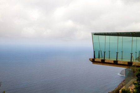 Glass walkway in Mirador de Abrante, La Gomera, Canary Islands, Spain