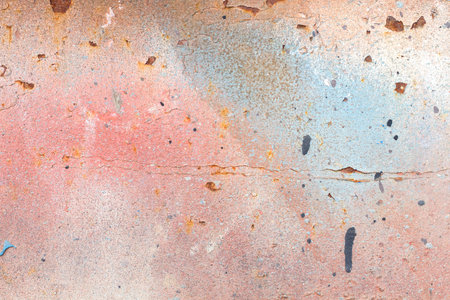Old clored rusty wall, grungy backdrop with texture