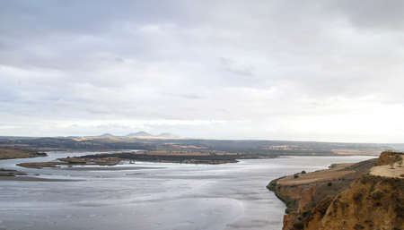 Tagus river basin in Toledo, Spainの写真素材