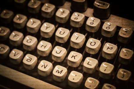 Old vintage typewriter close upの写真素材