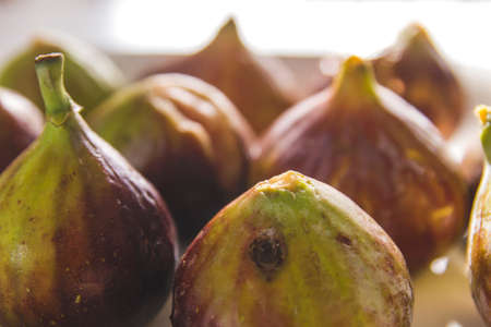 Delicious ripe figsの写真素材