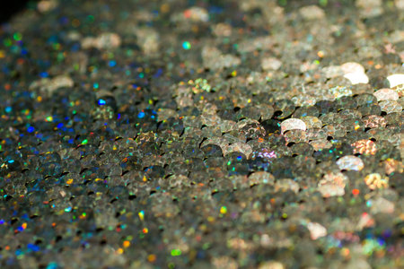 Glittering sequin fabric close up