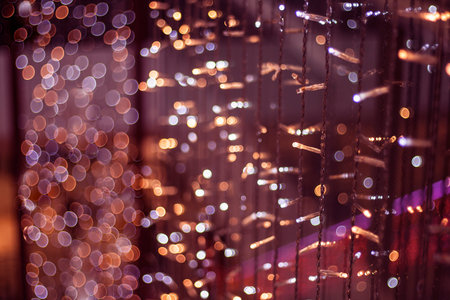 christmas lights decoration, abstract bokeh background