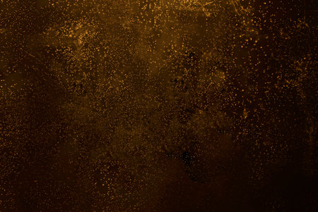 Golden spotted dark abstract background