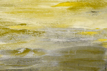 Worn yellow backdrop grunge background or textureの写真素材