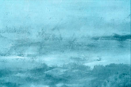 Blue painted backdrop grunge canvas background or textureの写真素材