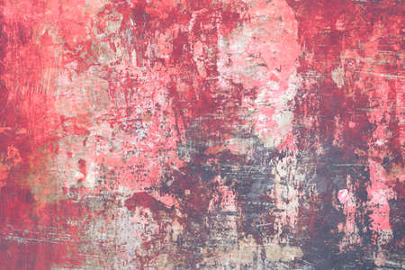 Red distressed backdrop grunge background or textureの写真素材