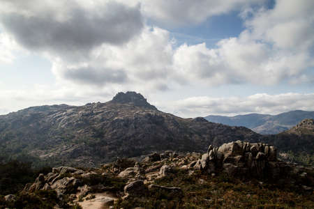 Mountain landscape in Peneda Geres National Park, Portugalの写真素材